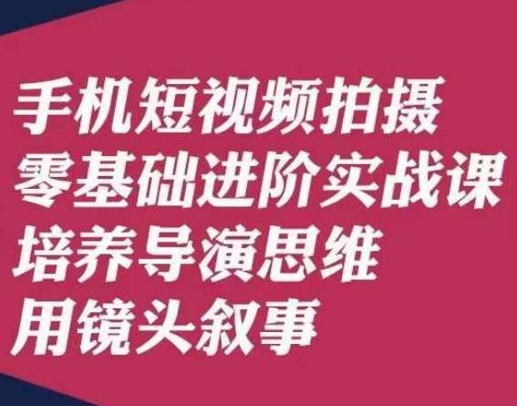 手机短视频拍摄零基础进阶实战课，培养导演思维用镜头叙事唐先生网赚项目-副业赚钱-互联网创业-独家轻创IP星泽云创