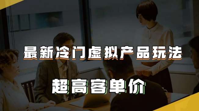 最新冷门虚拟产品玩法，超高客单价，月入2-3万＋【揭秘】网赚项目-副业赚钱-互联网创业-独家轻创IP星泽云创