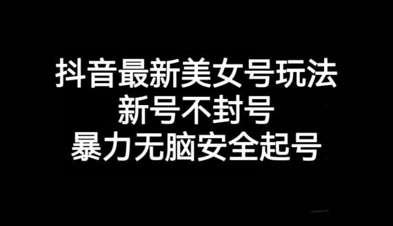 抖音最新美女号玩法，新号不封号，暴力无脑安全起号【揭秘】网赚项目-副业赚钱-互联网创业-独家轻创IP星泽云创