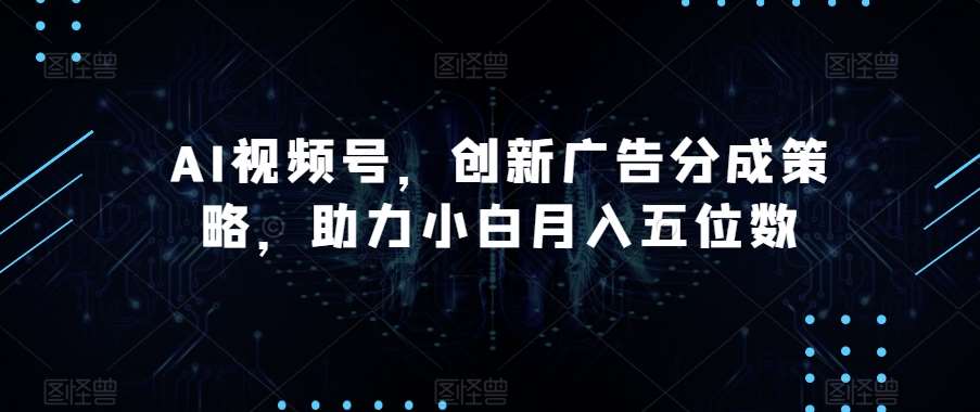 AI视频号，创新广告分成策略，助力小白月入五位数【揭秘】网赚项目-副业赚钱-互联网创业-独家轻创IP星泽云创