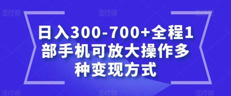 日入300-700+全程1部手机可放大操作多种变现方式【揭秘】网赚项目-副业赚钱-互联网创业-独家轻创IP星泽云创