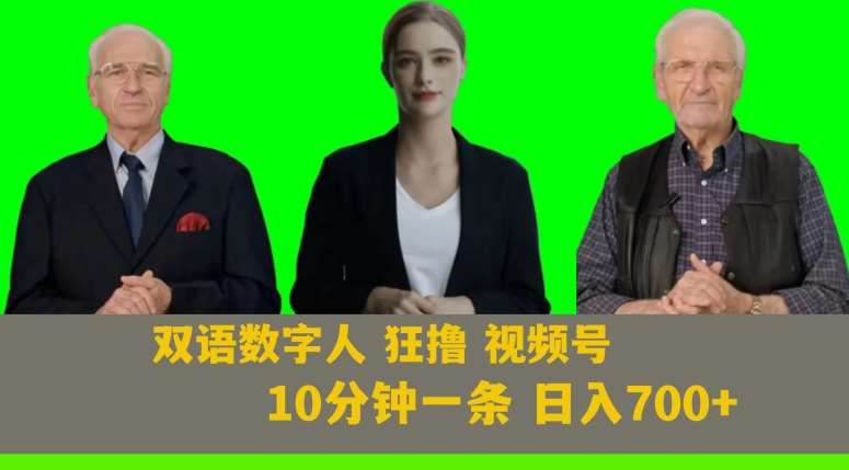Ai生成双语数字人狂撸视频号，日入700+内附251G素材【揭秘】网赚项目-副业赚钱-互联网创业-独家轻创IP星泽云创