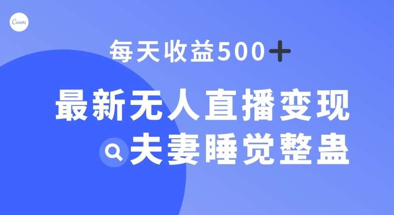 最新无人直播变现，夫妻睡觉整蛊，每天躺赚500+【揭秘】网赚项目-副业赚钱-互联网创业-独家轻创IP星泽云创