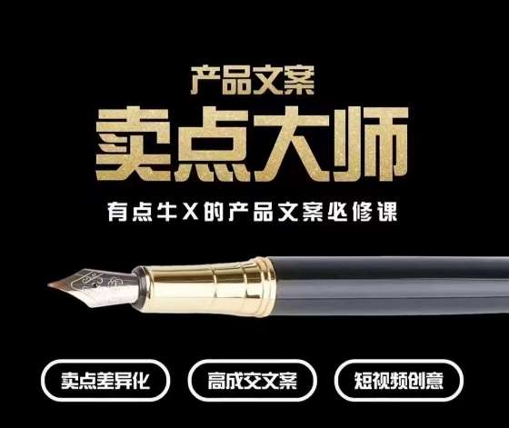 产品文案【卖点大师】高转化电商，有点牛X的产品文案必修课网赚项目-副业赚钱-互联网创业-独家轻创IP星泽云创