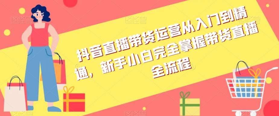 抖音直播带货运营从入门到精通，新手小白完全掌握带货直播全流程网赚项目-副业赚钱-互联网创业-独家轻创IP星泽云创