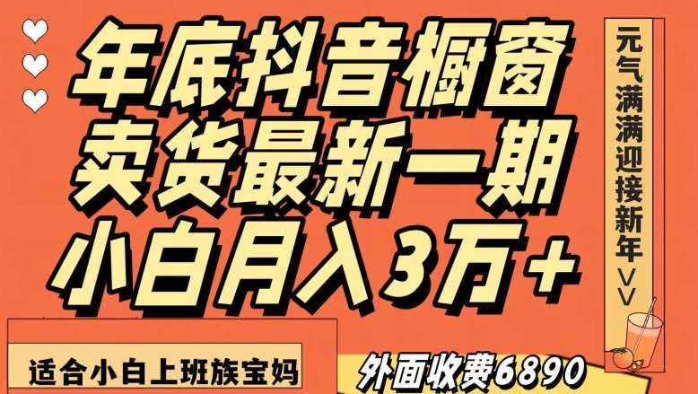 外面收费6890元年底抖音橱窗卖货最新一期，小白月入3万，适合小白上班族宝妈【揭秘】网赚项目-副业赚钱-互联网创业-独家轻创IP星泽云创