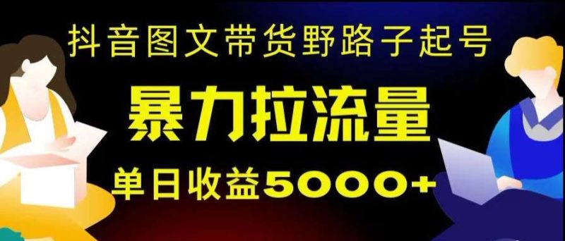 抖音图文带货暴力起号，单日收益5000+，野路子玩法，简单易上手，一部手机即可【揭秘】网赚项目-副业赚钱-互联网创业-独家轻创IP星泽云创
