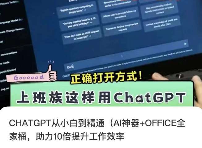 CHATGPT从小白到精通，AI神器+OFFICE全家桶，助力10倍提升工作效率网赚项目-副业赚钱-互联网创业-独家轻创IP星泽云创