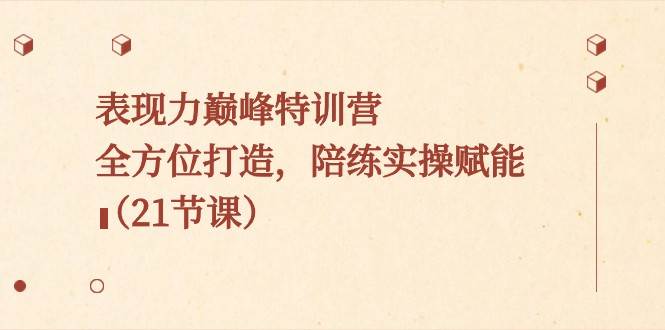 表现力巅峰特训营，全方位打造，陪练实操赋能（21节课）网赚项目-副业赚钱-互联网创业-独家轻创IP星泽云创