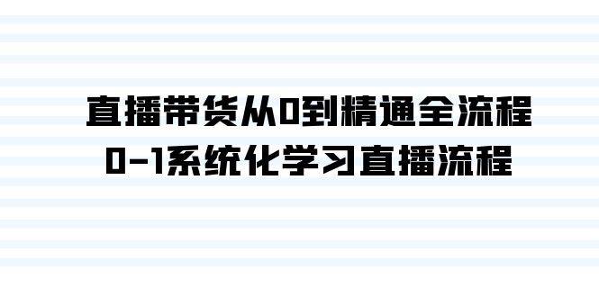 直播带货从0到精通全流程，0-1系统化学习直播流程（35节课）网赚项目-副业赚钱-互联网创业-独家轻创IP星泽云创