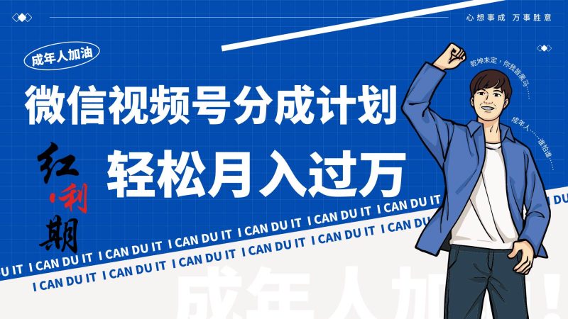 小白逆袭视频号分成计划红利期简创业让你轻松月入过万！网赚项目-副业赚钱-互联网创业-独家轻创IP星泽云创