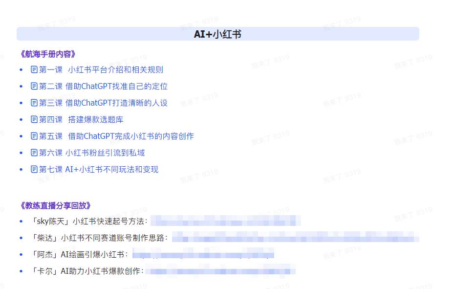 图片[3]-AI破局手册+教练分享合集：AI提示词/AI+小红书 /AI+公众号/AI+绘画/AI编程-讯领网创