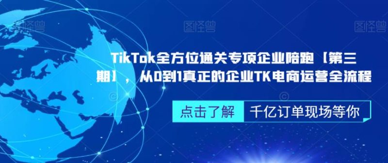 TikTok全方位通关专项企业陪跑【第三期】,从0到1真正的企业TK电商运营全流程网赚项目-副业赚钱-互联网创业-独家轻创IP星泽云创