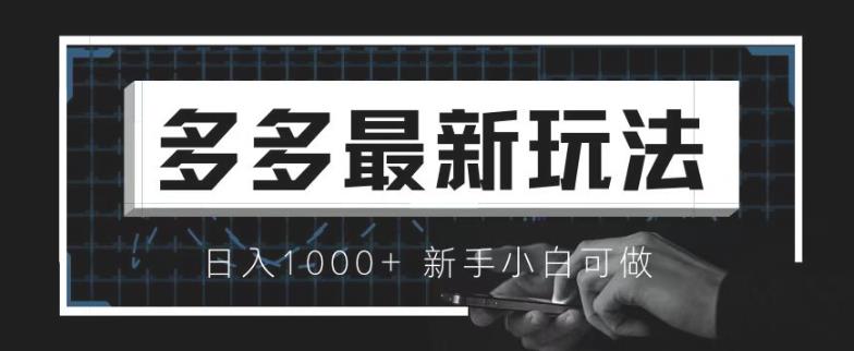 价值4980的拼多多最新玩法，月入3w【新手小白必备项目】【揭秘】网赚项目-副业赚钱-互联网创业-独家轻创IP星泽云创