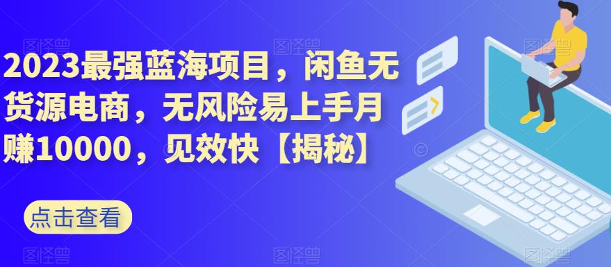 2023最强蓝海项目，闲鱼无货源电商，无风险易上手月赚10000，见效快【揭秘】网赚项目-副业赚钱-互联网创业-独家轻创IP星泽云创