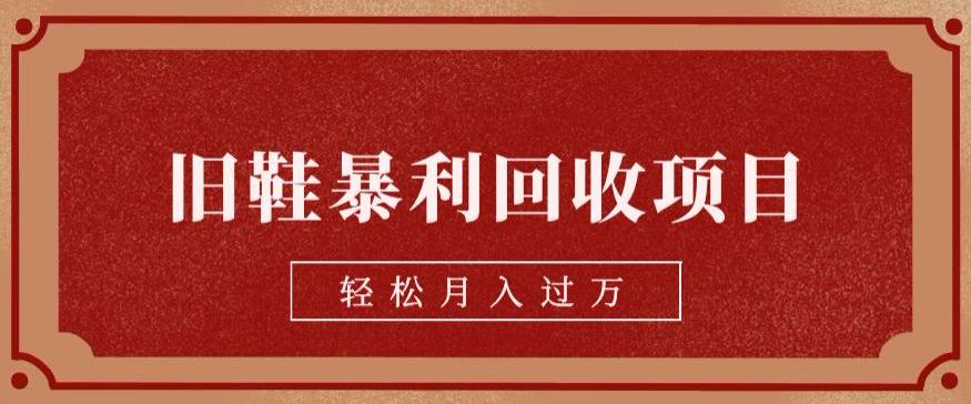 旧鞋暴利回收项目，轻松月入过万，详细教学视频【揭秘】网赚项目-副业赚钱-互联网创业-独家轻创IP星泽云创