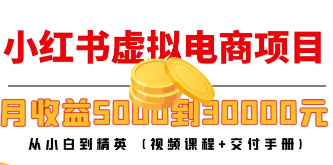 小红书虚拟电商项目：从小白到精英 月收益5000到30000 (视频课程+交付手册)网赚项目-副业赚钱-互联网创业-独家轻创IP星泽云创