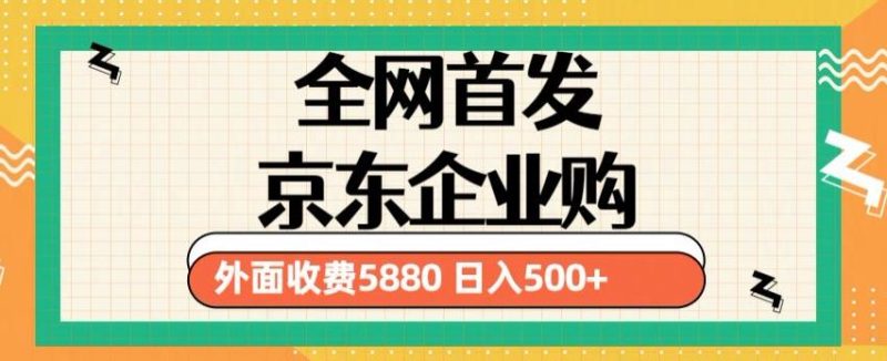 3月最新京东企业购教程，小白可做单人日利润500+撸货项目（仅揭秘）网赚项目-副业赚钱-互联网创业-独家轻创IP星泽云创
