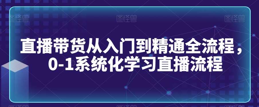 直播带货从入门到精通全流程，0-1系统化学习直播流程网赚项目-副业赚钱-互联网创业-独家轻创IP星泽云创