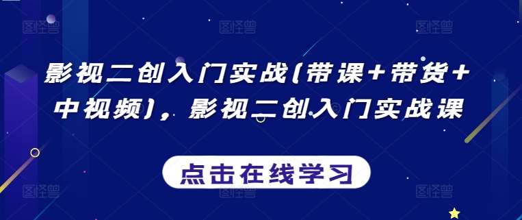 影视二创入门实战(带课+带货+中视频)，影视二创入门实战课网赚项目-副业赚钱-互联网创业-独家轻创IP星泽云创