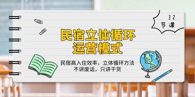 民宿立体循环运营模式：民宿高入住效率，立体循环方法，只讲干货（32节）网赚项目-副业赚钱-互联网创业-独家轻创IP星泽云创