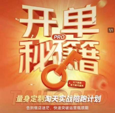 淘宝开单秘籍PRO，量身定制淘天实战陪跑计划，告别做店迷茫、快速突破运营瓶颈期网赚项目-副业赚钱-互联网创业-独家轻创IP星泽云创