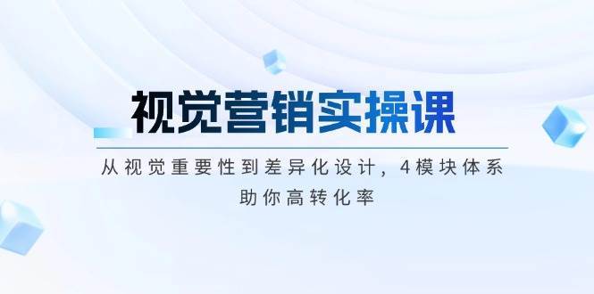 视觉营销实操课, 从视觉重要性到差异化设计, 4模块体系, 助你高转化率网赚项目-副业赚钱-互联网创业-独家轻创IP星泽云创