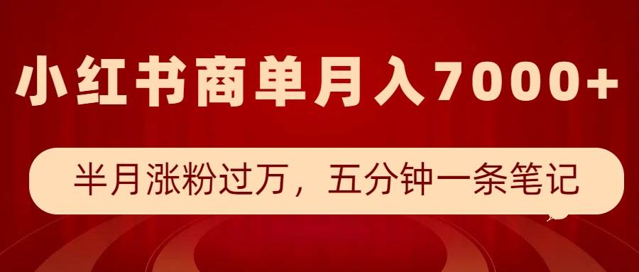小红书商单最新玩法，半个月涨粉过万，五分钟一条笔记，月入7000+网赚项目-副业赚钱-互联网创业-独家轻创IP星泽云创