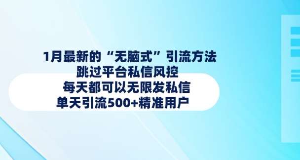 1月最新的无脑式引流方法，跳过平台私信风控，每天都可以无限发私信，单天引流500+精准用户网赚项目-副业赚钱-互联网创业-独家轻创IP星泽云创
