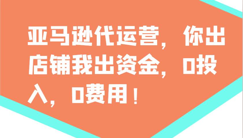 亚马逊代运营，你出店铺我出资金，0投入，0费用，无责任每天300分红，赢亏我承担网赚项目-副业赚钱-互联网创业-独家轻创IP星泽云创