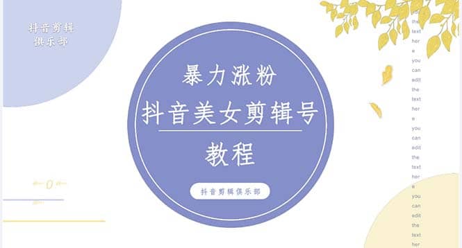 抖音快手暴力涨粉美女混剪视频教程 百分百过原创图片教程 附带违规申诉方法网赚项目-副业赚钱-互联网创业-独家轻创IP星泽云创