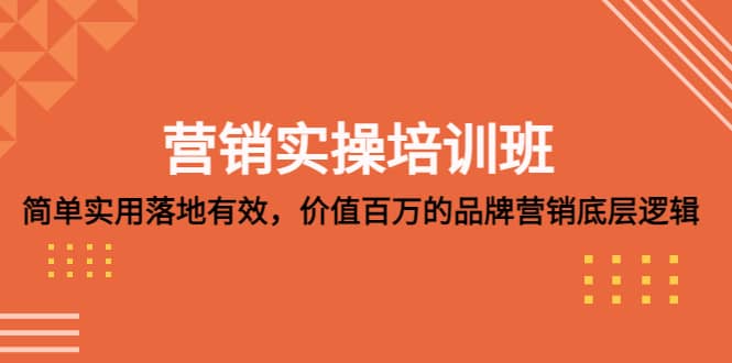 营销实操培训班：简单实用-落地有效，价值百万的品牌营销底层逻辑网赚项目-副业赚钱-互联网创业-独家轻创IP星泽云创