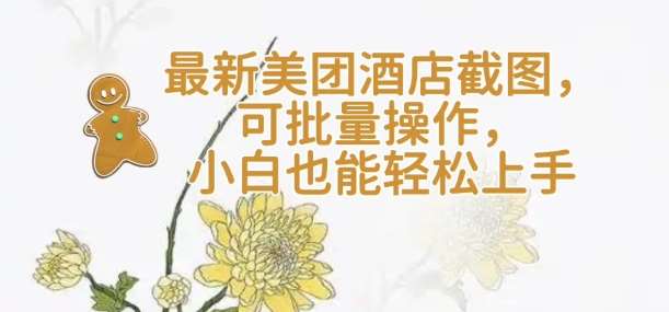 【轻云】最新美团酒店截图，可批量操作，小白也能轻松上手网赚项目-副业赚钱-互联网创业-独家轻创IP星泽云创
