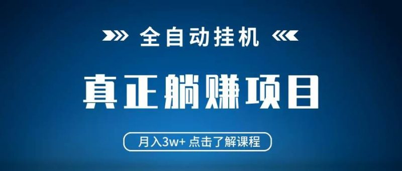 全自动挂机项目 月入3w+ 真正躺平项目 不吃电脑配置 当天见收益网赚项目-副业赚钱-互联网创业-独家轻创IP星泽云创