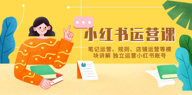 小红书·运营课，笔记运营、规则、店铺运营等模块讲解 独立运营小红书账号网赚项目-副业赚钱-互联网创业-独家轻创IP星泽云创