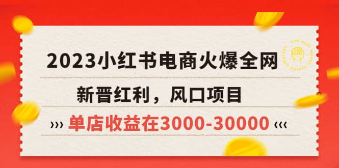 2023小红书电商火爆全网，新晋红利，风口项目，单店收益在3000-30000网赚项目-副业赚钱-互联网创业-独家轻创IP星泽云创