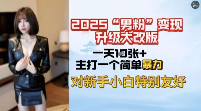 2025男粉变现全新玩法升级，日入上千简简单单，小白可轻松上手网赚项目-副业赚钱-互联网创业-独家轻创IP星泽云创