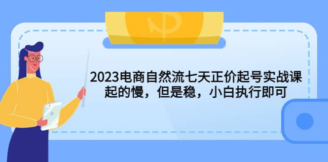 2023电商自然流七天正价起号实战课：起的慢，但是稳，小白执行即可网赚项目-副业赚钱-互联网创业-独家轻创IP星泽云创