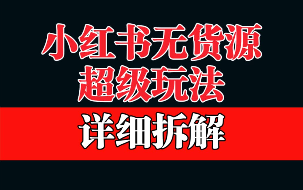 做小红书无货源，靠这个品日入1000保姆级教学网赚项目-副业赚钱-互联网创业-独家轻创IP星泽云创
