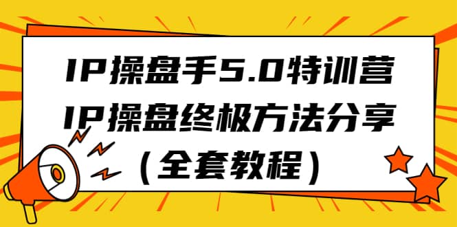 IP操盘手5.0特训营，IP操盘终极方法分享（全套教程）网赚项目-副业赚钱-互联网创业-独家轻创IP星泽云创