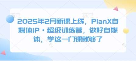 2025年2月新课上线，PlanX自媒体IP·超级训练营，做好自媒体，学这一门课就够了网赚项目-副业赚钱-互联网创业-独家轻创IP星泽云创