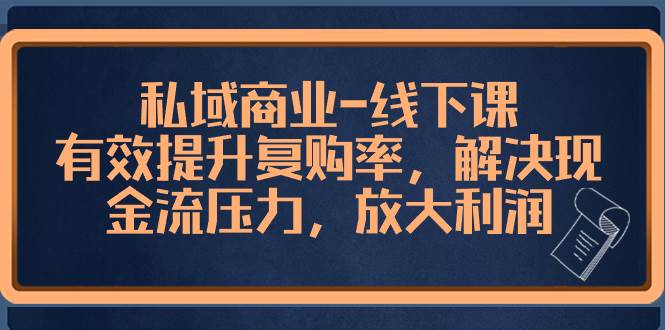 （8425期）私域商业-线下课，有效提升复购率，解决现金流压力，放大利润网赚项目-副业赚钱-互联网创业-独家轻创IP星泽云创
