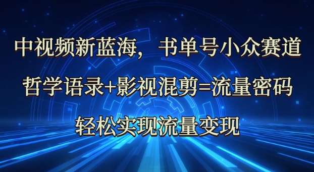 中视频新蓝海：哲学语录+影视混剪=流量密码，轻松实现流量变现网赚项目-副业赚钱-互联网创业-独家轻创IP星泽云创