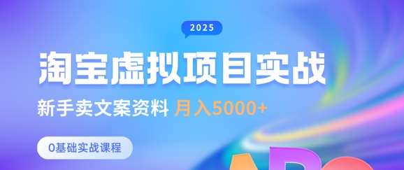 淘宝虚拟项目垂直玩法，新手卖文案资料，月入5k+网赚项目-副业赚钱-互联网创业-独家轻创IP星泽云创