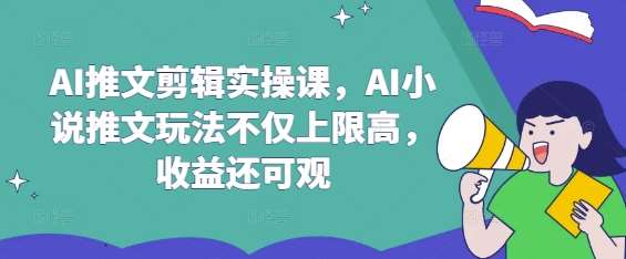 AI推文剪辑实操课，AI小说推文玩法不仅上限高，收益还可观网赚项目-副业赚钱-互联网创业-独家轻创IP星泽云创