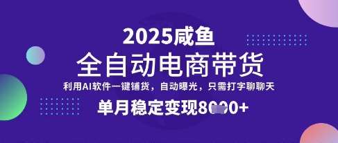 全网首发【闲鱼全自动电商带货】三年磨一剑，一朝露锋芒，单月稳定变现8k+【揭秘】网赚项目-副业赚钱-互联网创业-独家轻创IP星泽云创