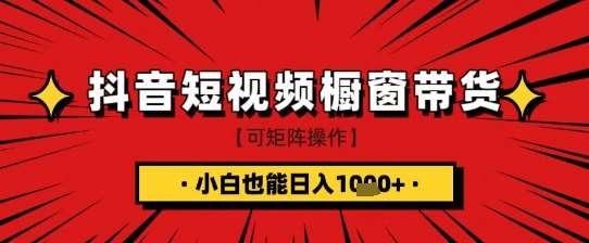 抖音短视频食品橱窗带货，小白轻松上手日入1k+【揭秘】网赚项目-副业赚钱-互联网创业-独家轻创IP星泽云创