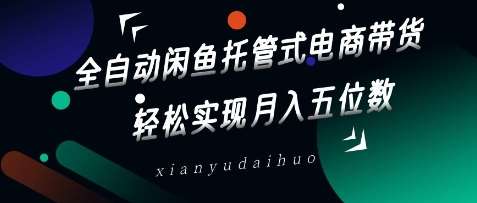 全自动闲鱼托管式电商带货，轻松实现月入五位数【揭秘】网赚项目-副业赚钱-互联网创业-独家轻创IP星泽云创