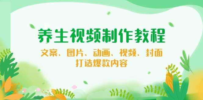 （14163期）养生视频制作教程，文案、图片、动画、视频、封面，打造爆款内容网赚项目-副业赚钱-互联网创业-独家轻创IP星泽云创