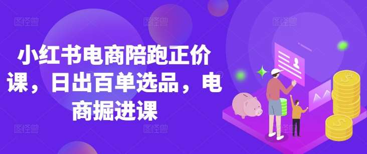 小红书电商陪跑正价课，小红书官方认证电商讲师教学，日出百单选品，电商掘进课网赚项目-副业赚钱-互联网创业-独家轻创IP星泽云创